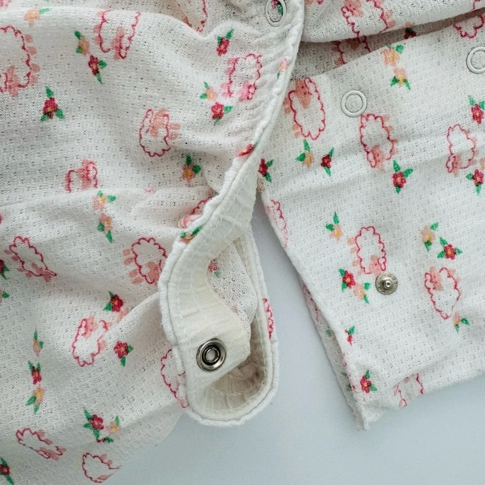 Carters Vintage Girls Snap Pajama Set Size 3